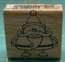 Recollections Santa Claus Christmas Holiday Rubber Stamp Wood 115464