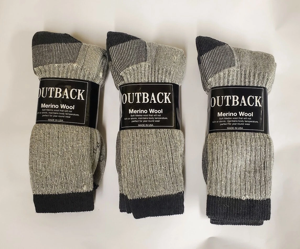 6 Pair Grey Heather Acrylic/MERINO Wool Blend Socks Men's Med-Large FREE SHIP
Opens in a new window