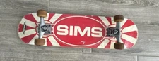 Sims Skateboard Board Sidewalk Surfboard Red White Vintage Rare 2007