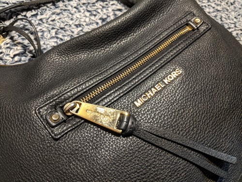Michael Kors Umhängetasche Rhea schwarz genarbtes Leder Medium - Bild 12 von 21