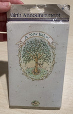 New Old Stock Vintage Baby Announcement "A New Baby" 8 Cards Introduction Cards