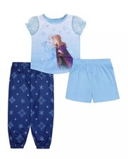 Disney Frozen Elsa, Anna and Bruni 3-Piece Girl's Character Pajama Set
