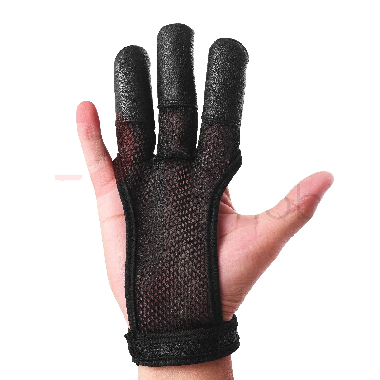 Guantes de tiro con arco negros para hombre