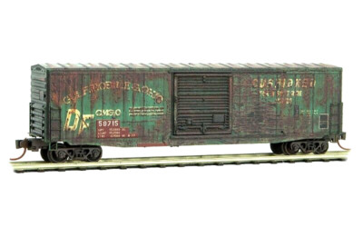 Gulf Mobile & Ohio 50' Standard Box Car Weathered MTL#180 44 010 N Scale GM&O