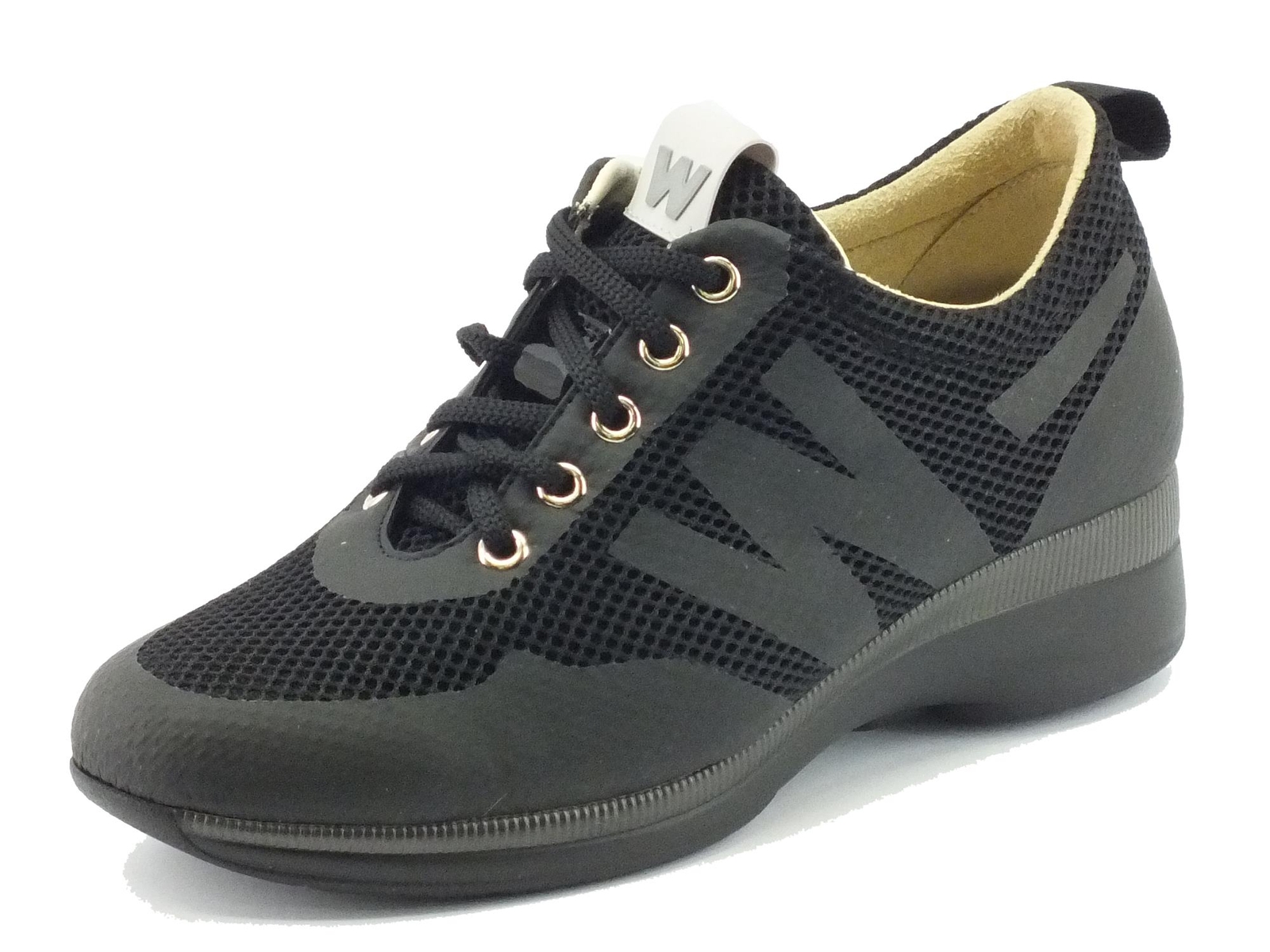 Melluso Pantofole Donna PD819 | Morbide In Tessuto Nero Con Zeppa 2cm | Fodera Calda E Chiusura A Strappo | Autunno Inverno - 3