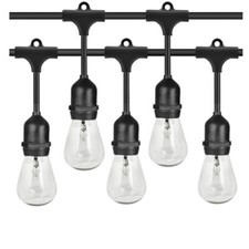 11m Waterproof Outdoor Backyard Festoon String Lights Mains Powered S14 11W Bulb