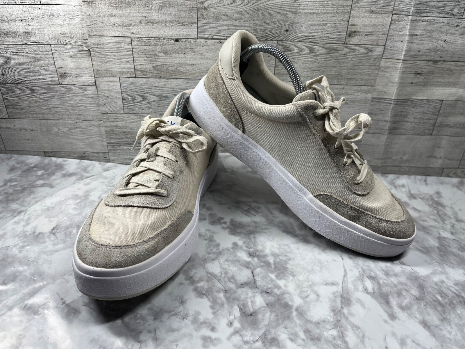 SAOLA Kizik Sneakers Uomo 11M Praga Mani Libere Scarpe Beige Atletiche Comode Lacci