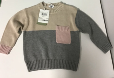 IL GUFO  DESIGNER TODDLER GIRLS COLOR BLOCK SWEATER  BRAND NEW SZ 2