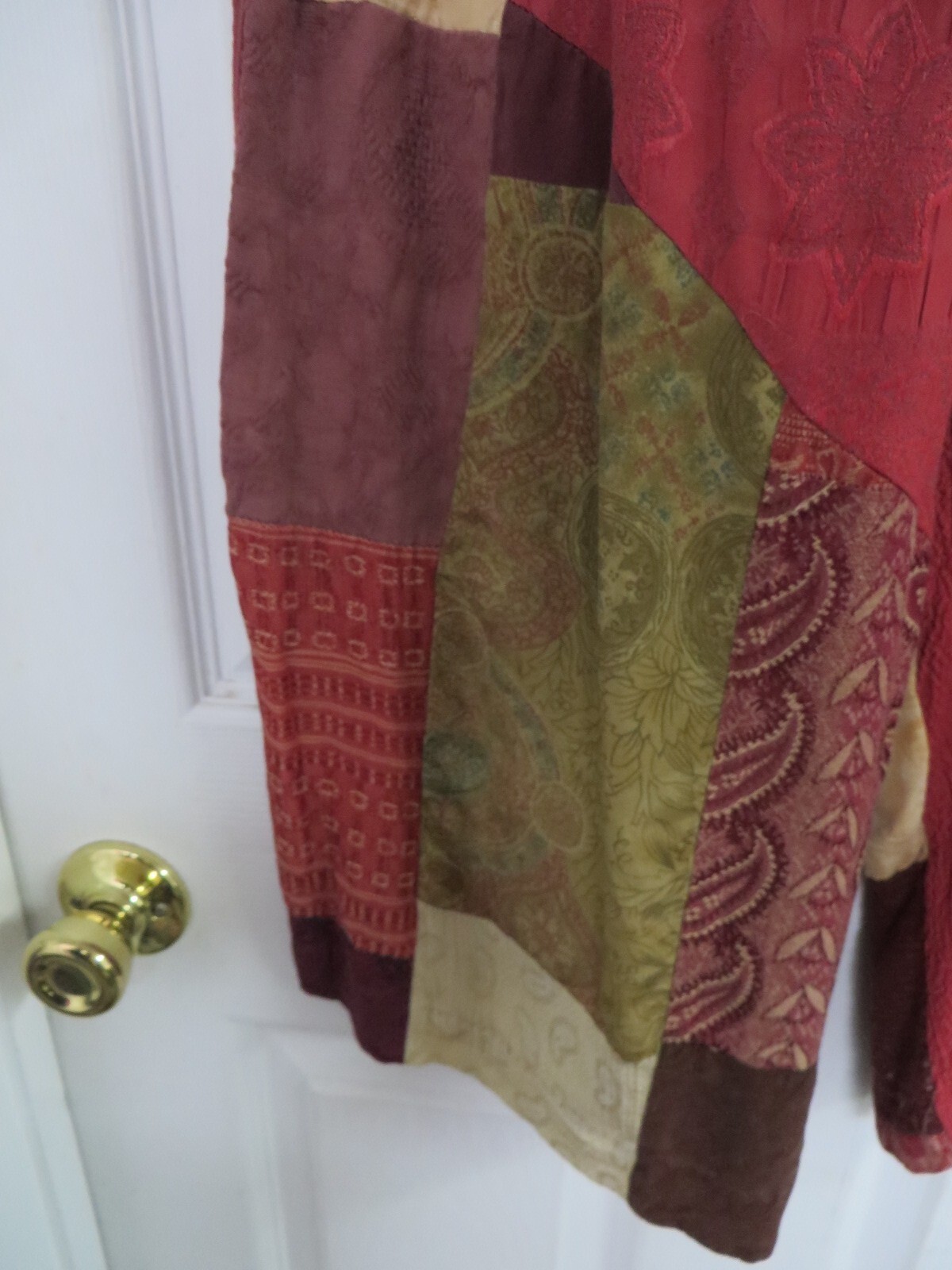 ALTRA Pantaloni donna Jessica multicolore patchwork testurizzati gamba larga 3 L XL