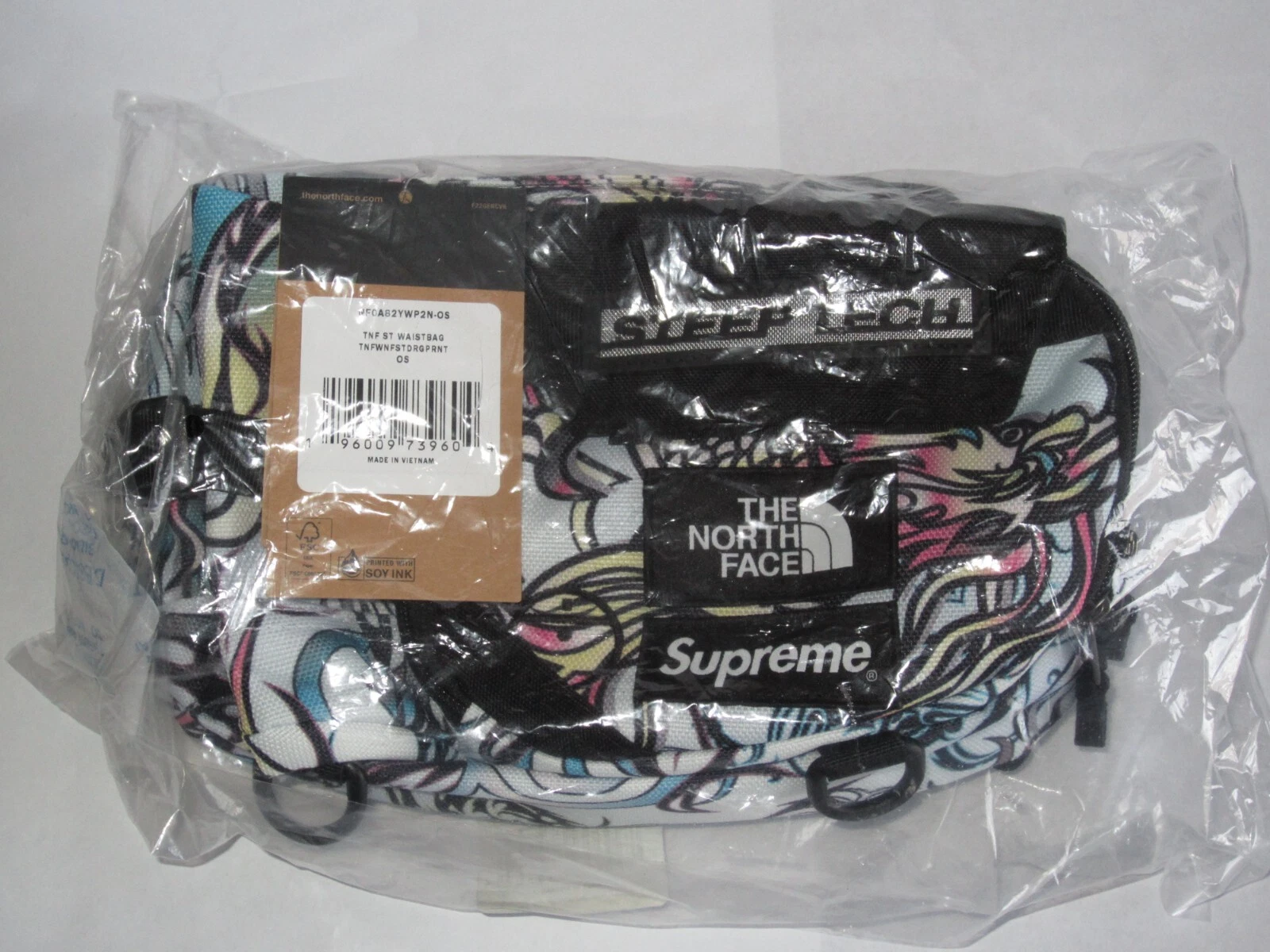SUPREME x The North Face Steep Tech sac taille dragon multicolore NEUF ! F/W 2022