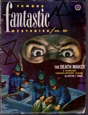 FAMOUS FANTASTIC MYSTERIES 4-1953 Pulp The Death Maker Austin Small Fine Higher