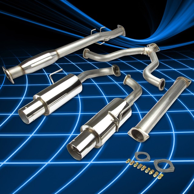 DUAL 4"MUFFLER TIP CATBACK EXHAUST SYSTEM FOR 0715 NISSAN ALTIMA 3.5