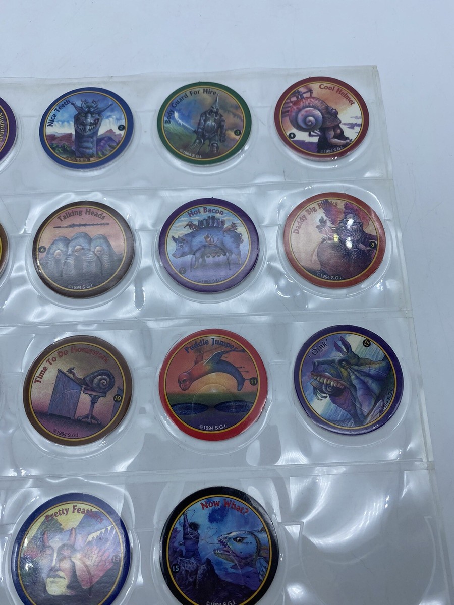 バッジ Fantasy Milkcaps 1994 S.G.I. complete set of 1-15 | eBay