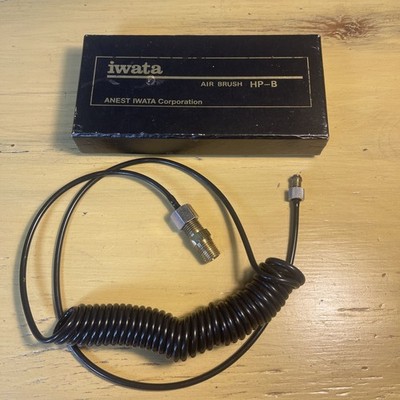 Iwata HP-B Airbrush Air Brush Good Vintage Condition With Hose And Connections