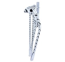 Lowrider 26” Bicycle Square Twisted Springer Fork  1” Threaded Chrome Finish.