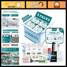 5 Pack Unisex Travel Hygiene Kits - 20-Piece Premium Toiletries Set for Travel