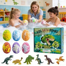 .Dinosaur Egg Bath Bombs for Kids Surprise Toy Inside Fizzy Spa Kid Bath Bomb 