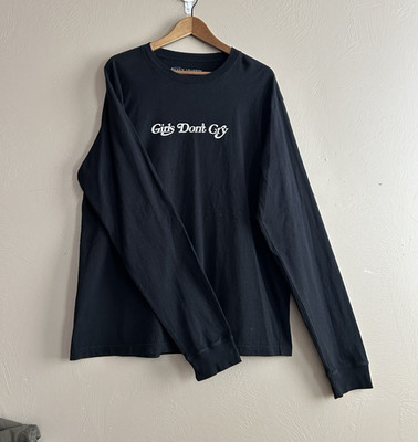 Awake NY Overdy Girls Don't Cry Graphic Double-Sided Black Long Sleeve Tee XL