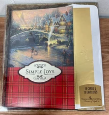 Hallmark Thomas Kinkade Simple Joys Christmas 18 Cards & 19 Envelopes