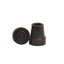 Harvy Canes Nev-a-Slip 1/2" Standard Replacement Cane Tip- Black 4 Pack 