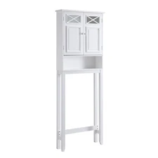 Dawson Wooden 2-Door Bathroom Etagere Over The Toilet Space Saver Cabinet wit...
