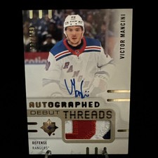 2024-25 UD ULTIMATE COLLECTION DEBUT AUTO THREADS VICTOR MANCINI RC 147/199