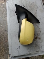 VW LUPO LEFT MANUAL WING / DOOR MIRROR IN YELLOW LD1B COMPLETE GENUINE