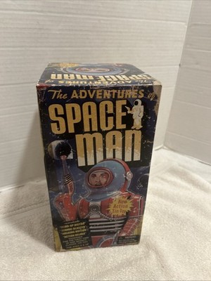 + Schylling 2007 The Adventures of Space Man Tin Toy Action Wind Up w/ Box