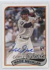 2024 Topps Series 2 1989 Topps Baseball Auto Wade Meckler #89BA-WME Auto 1md7