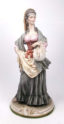 CAPODIMONTE PORZELLAN FIGUR EINES ZIGEUNERMÄDCHENS VON BRUNO MERLI - TOP