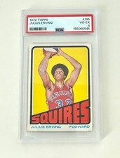 1972 Topps Julius Erving #195 Virginia Squires ABA Rookie Card PSA 4 VG-EX. rookie card picture