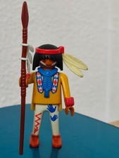 PLAYMOBIL FIGURA GUERRERO INDIO CON LANZA REF 3870 PUEBLO INDIO INDIOS