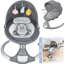 Joolbaby NOVA Baby Swing NEW Edition Bluetooth 5 Speed 0-6M 20lb Gray NEW IN BOX