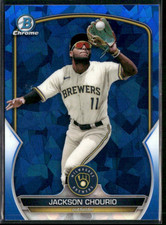 2023 Bowman Chrome Sapphire Jackson Chourio Image Variation SP #BCP-246 Brewers