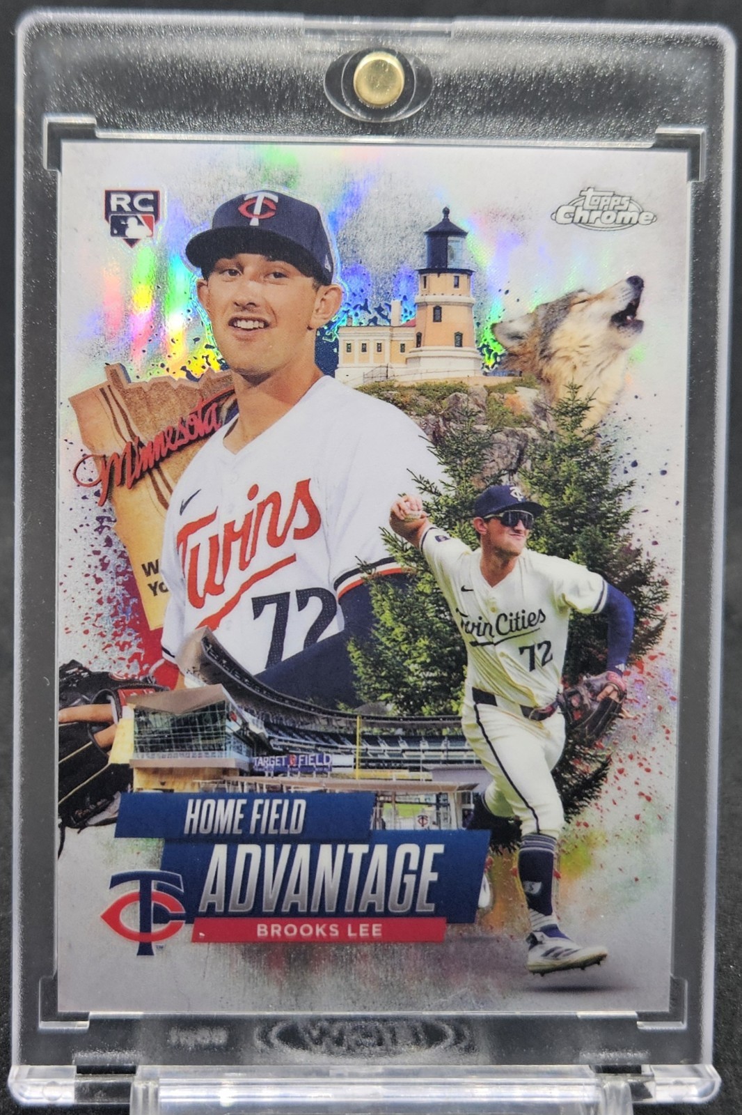 2025 Topps Chrome BROOKS LEE Rookie Home Field Advantage Twins SSP RC TWINS