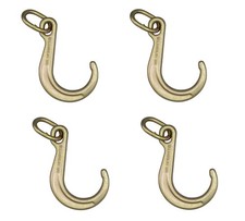 4 Pc 8 Inch Tow Hook Grade 70 G70 J Hook Heavy Duty Towing Wrecker Roll Ba...