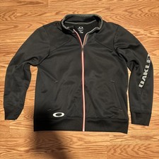 Oakley Men s Large Full Zip Fleece Jacket Bla...