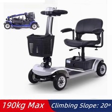 2025 4-Wheels 12AH Mobility Scooter, Electric Power Mobile Chair Scooters Silver