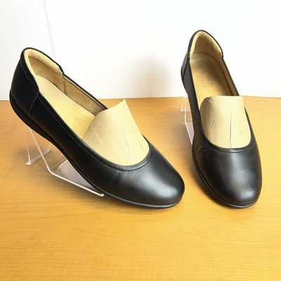 Naturalizer Women's Size 8M Flexy Flat: Black Leather Comfort Ballet Shoes Great