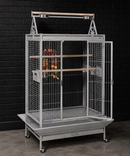 Large Parrot Cage Play Top Bird Cage Cambridge Stone with Stand - Macaw, Amazon