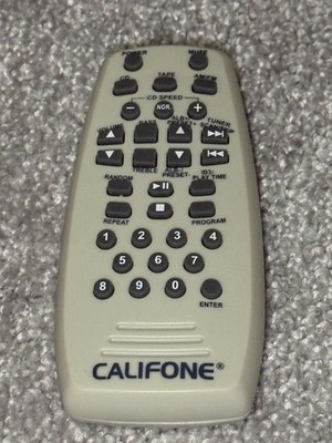 Califone Audio Stereo Remote Control For CD/Tape/AM/FM Tested Works!