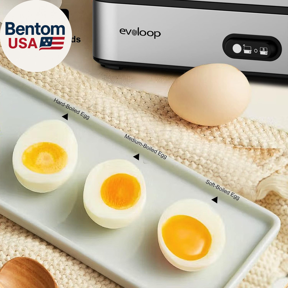 Rapid Egg Cooker Electric 6 Eggs Capacity, Soft, Medium, Hard Boiled, Poacher, O