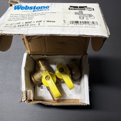 Webstone Nibco Pro Pal Expansion Tank Pro Service Valve Full Port H-41672