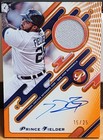 Prince Fielder 2025 Topps Pristine Pieces Autograph Relics Orange /25 Tigers