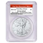 2021 (S) $1 American Silver Eagle PCGS MS69 Emergency Issue FDOI San Francisco