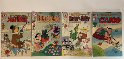 Flintstones Pebbles Barney Betty Great Gazoo Yogi Bear Bronze Lot 4 Vintage