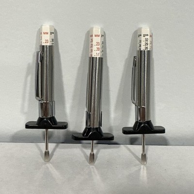 3 pack Tire Tread Depth Gauges - measures in 32nds and MM
