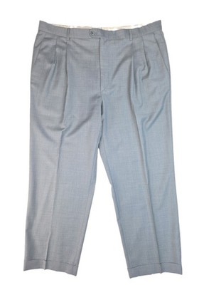 Zanella Platinum Loro Piana Tasmanian Super 150s Pleated  Wool Trouser 40x30