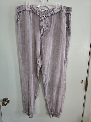 Women's Gray Earthbound Trading Co. Flowy Boho Pants Size L