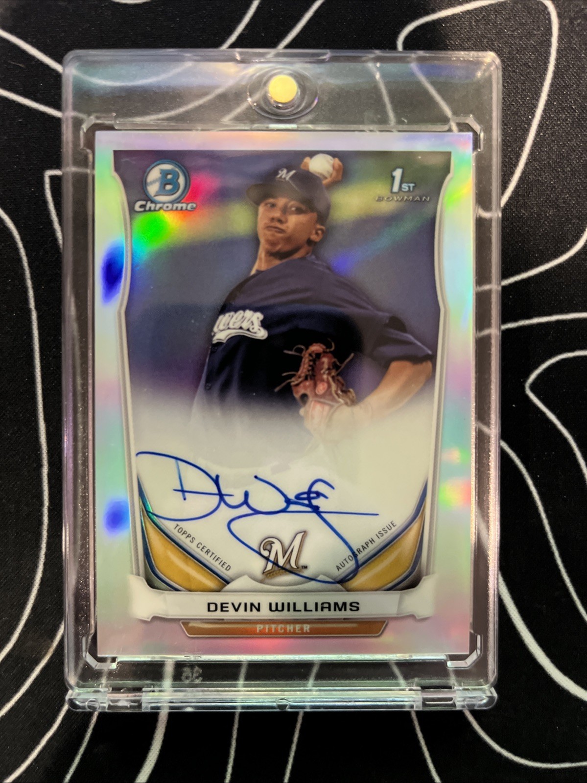 2014 Bowman Chrome - Prospect Autographs Devin Williams #BCAP-DWI Refractor /500